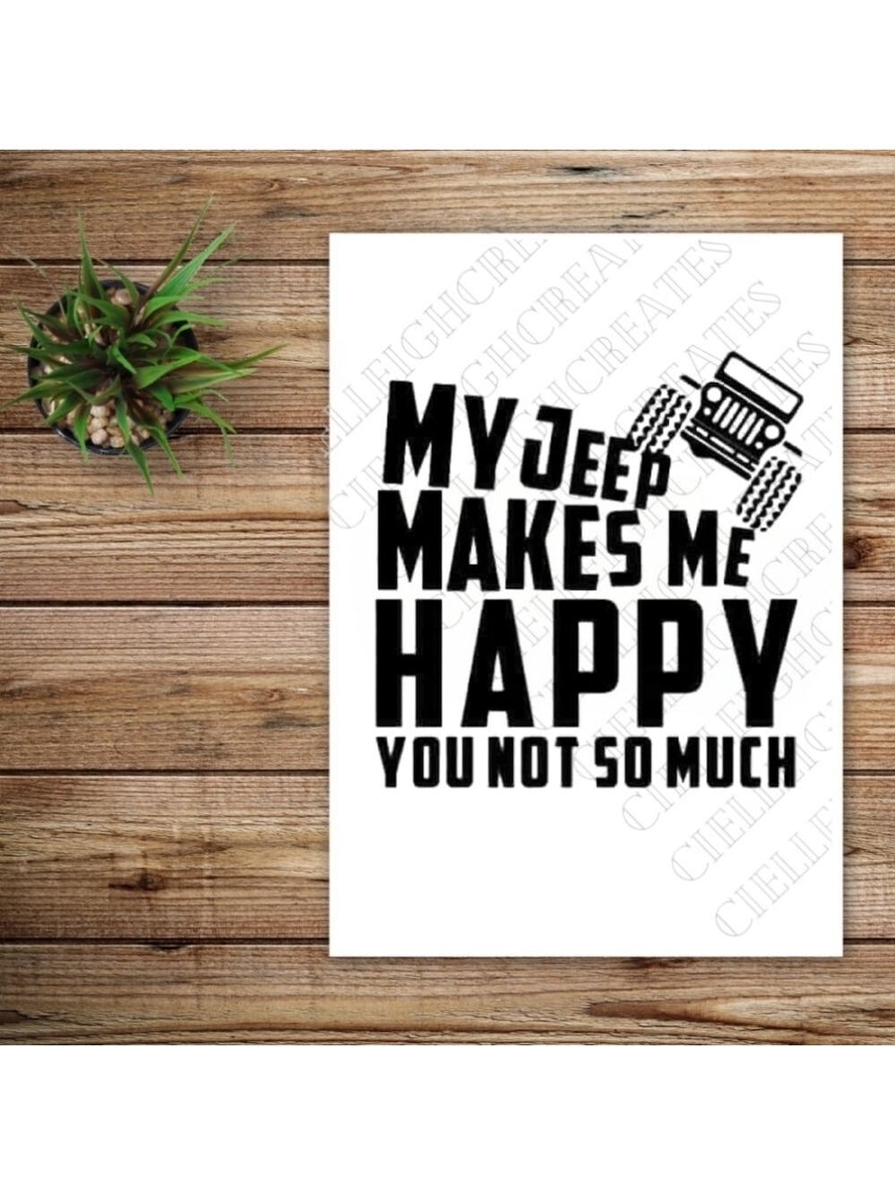 *2 for $20* My Jeep Makes Me Happy vinyl decal Sticker Handcrafted